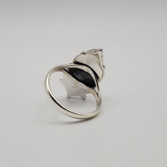 Sterling Silver 925 Kingman Turquoise Double Stone Ring Size 9.25 - Picture 4 of 9